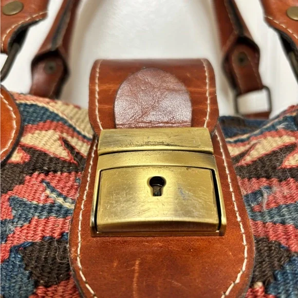 Vintage Turkish Kilim Travel Bag - Picture 2 of 14